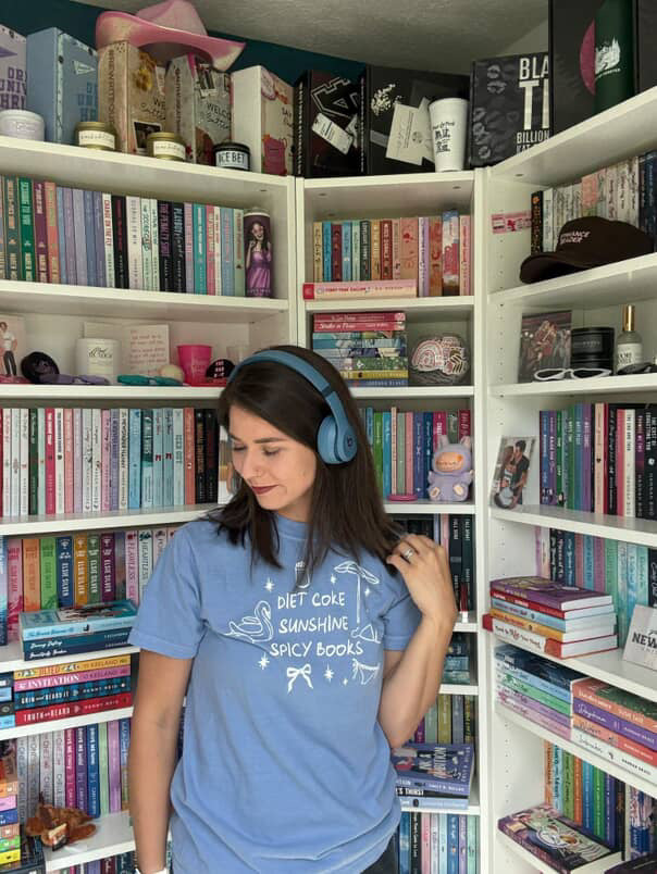Diet Coke, Sunshine, & Spicy Books heavyweight t-shirt