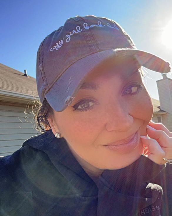 Cozy Girl Book Club Distressed Hat