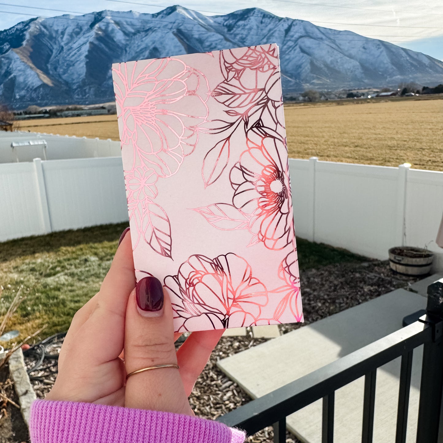 Pink Foil Tarot Card Box