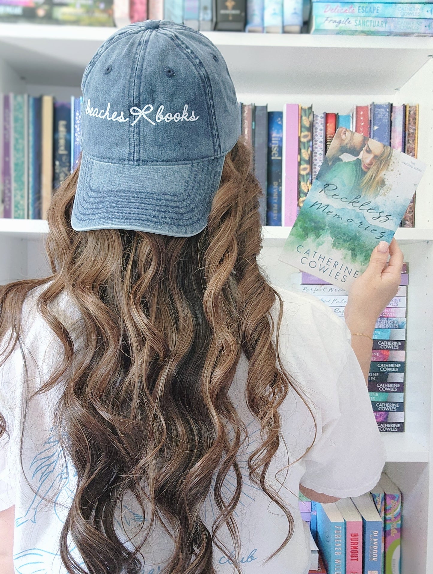 Beaches & Books Navy Vintage Hat