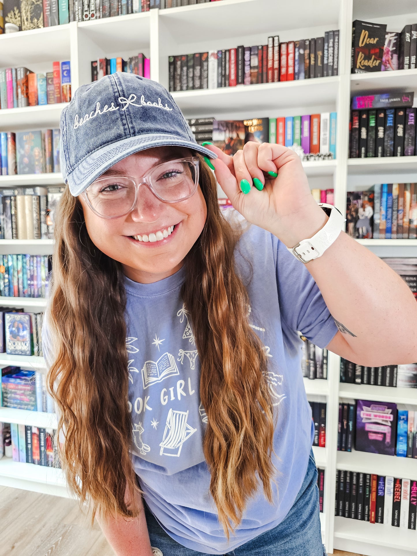 Beaches & Books Navy Vintage Hat
