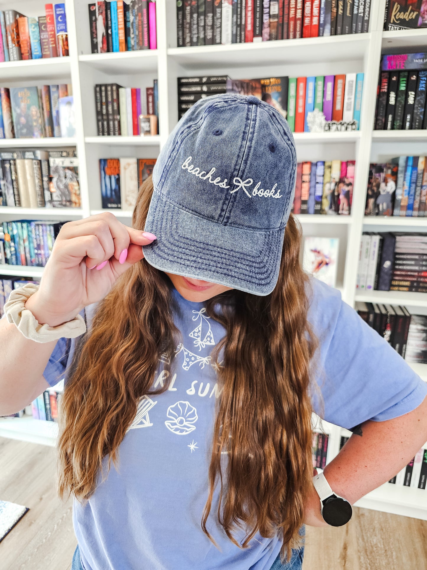 Beaches & Books Navy Vintage Hat