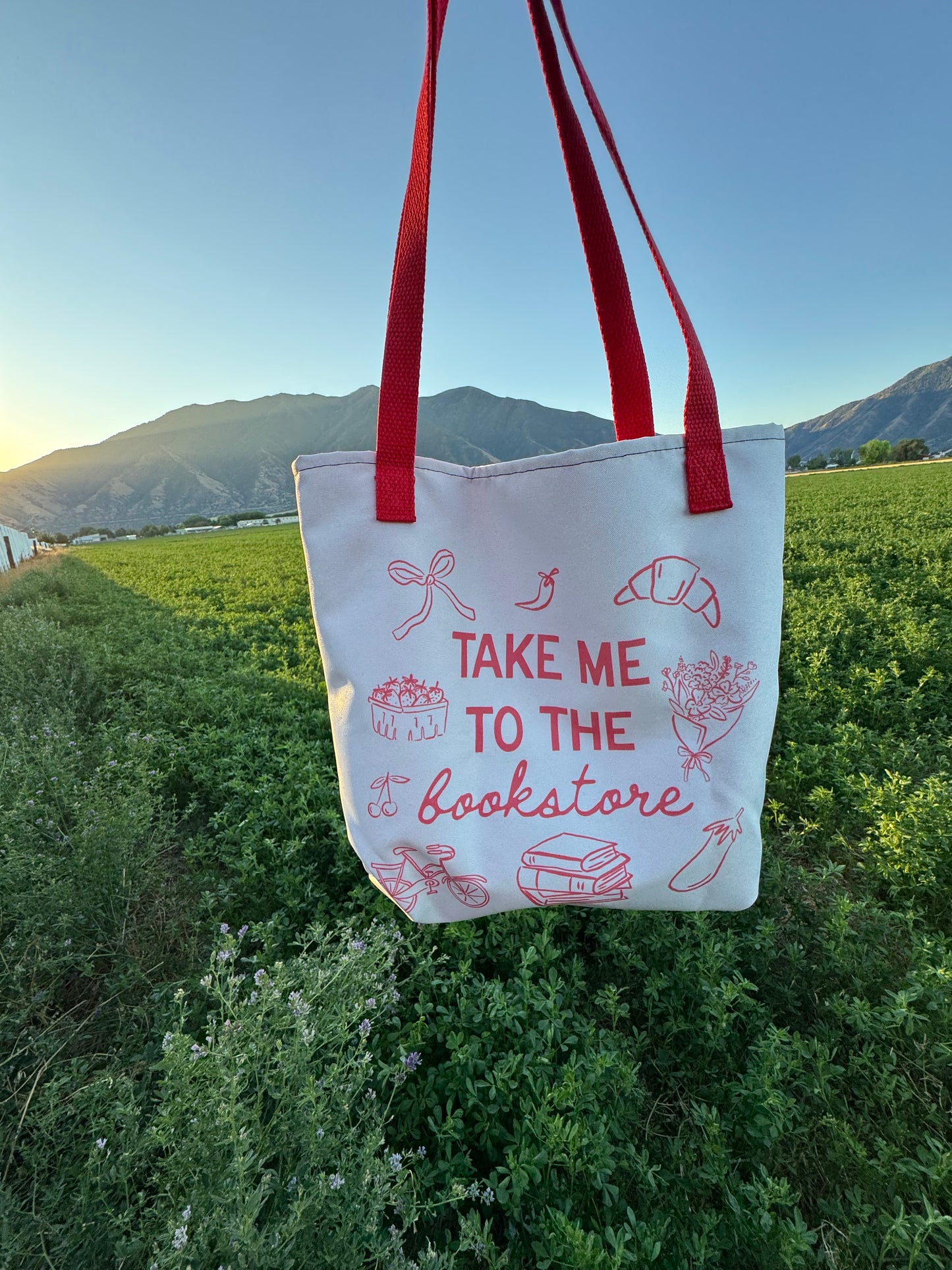 Take Me To The Bookstore Tote bag