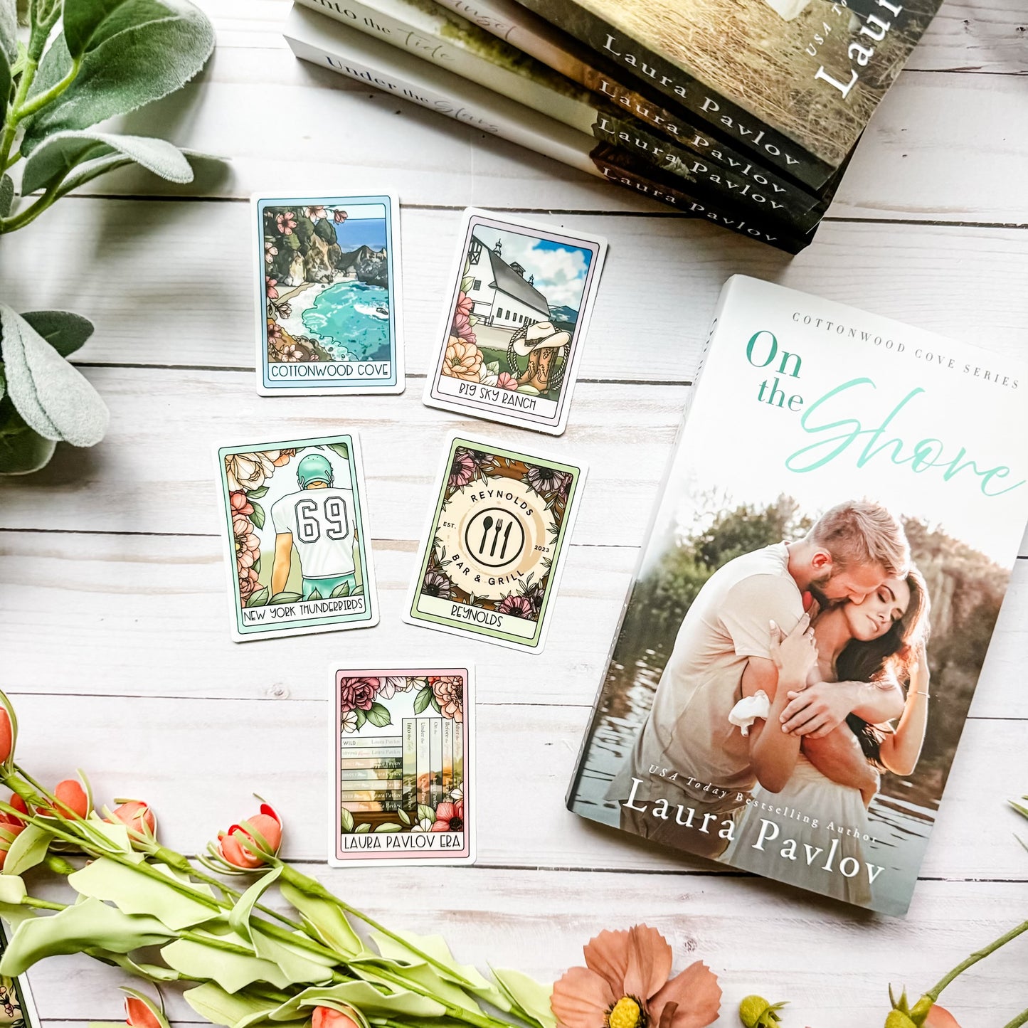 Cottonwood Cove Series by Laura Pavlov Book Locations Sticker Set