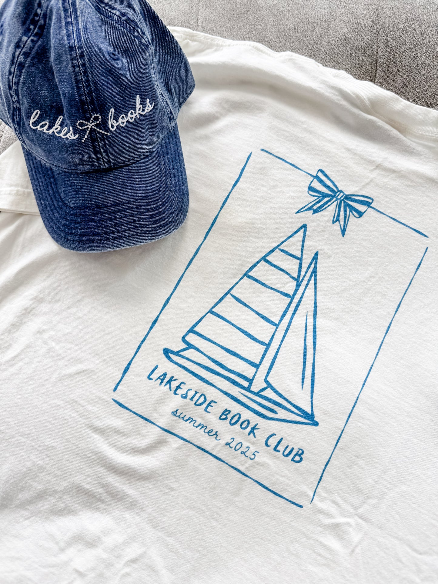 Lakeside Book Club (white) pocket t-shirt
