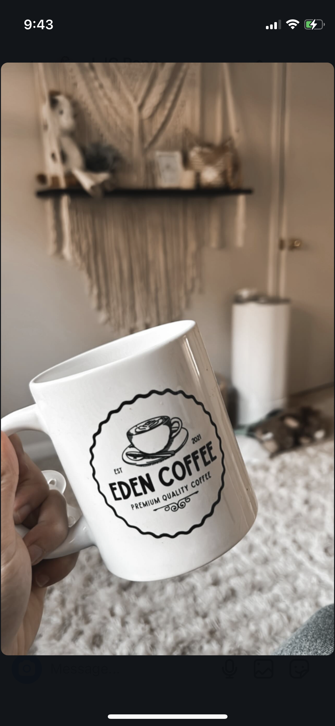 Eden Coffee Devney Perry White glossy mug