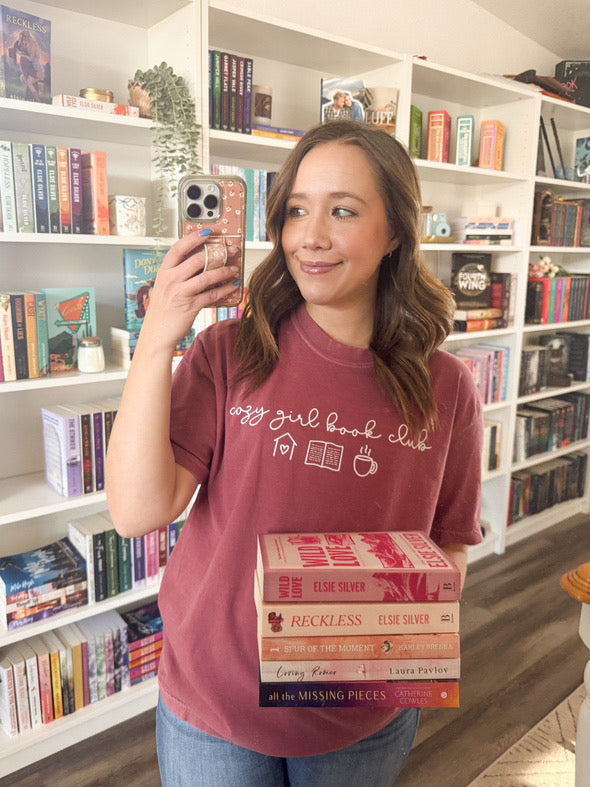 Cozy Girl Book Club heavyweight t-shirt