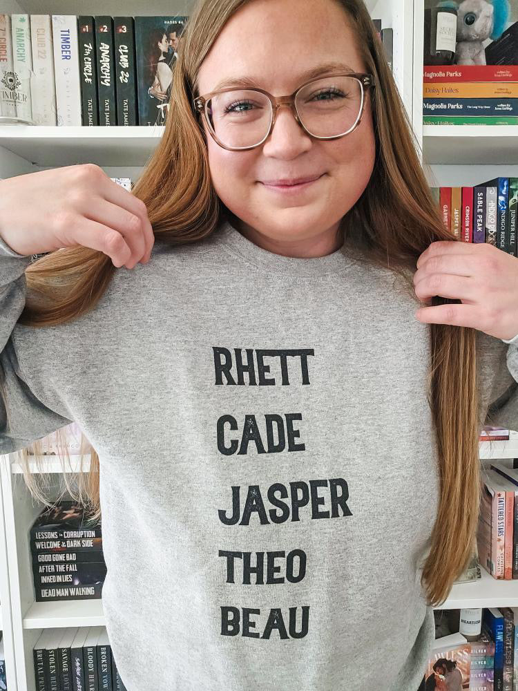 Elsie Silver Rhett Cade Jasper Theo Beau / Chesnut Springs Boys Names Unisex Sweatshirt