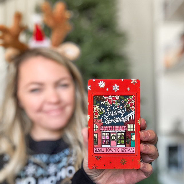 Foiled Small Town Christmas Tarot Card