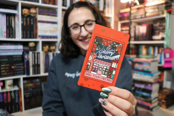 Foiled Small Town Christmas Tarot Card