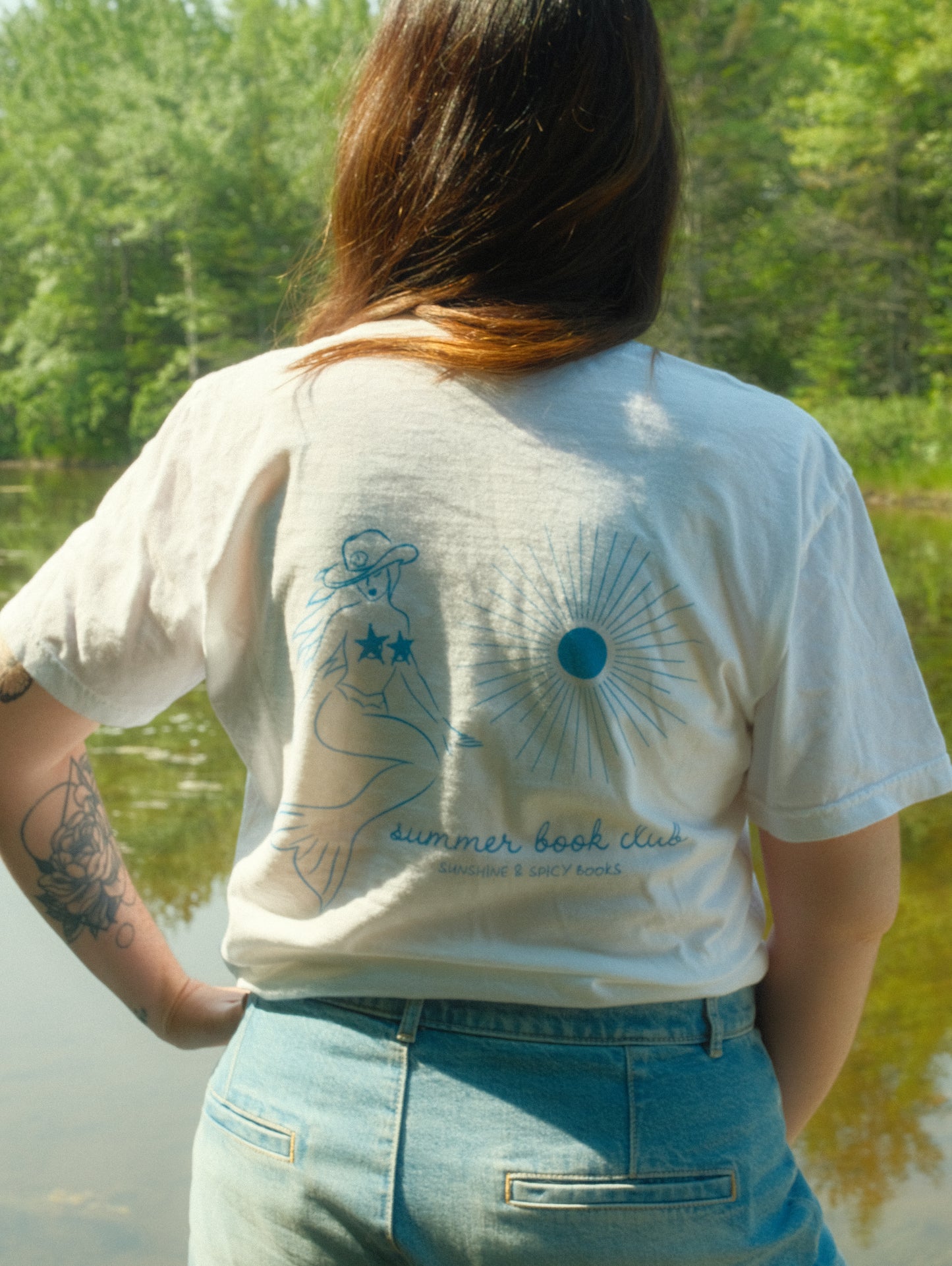 Summer Book Club pocket t-shirt