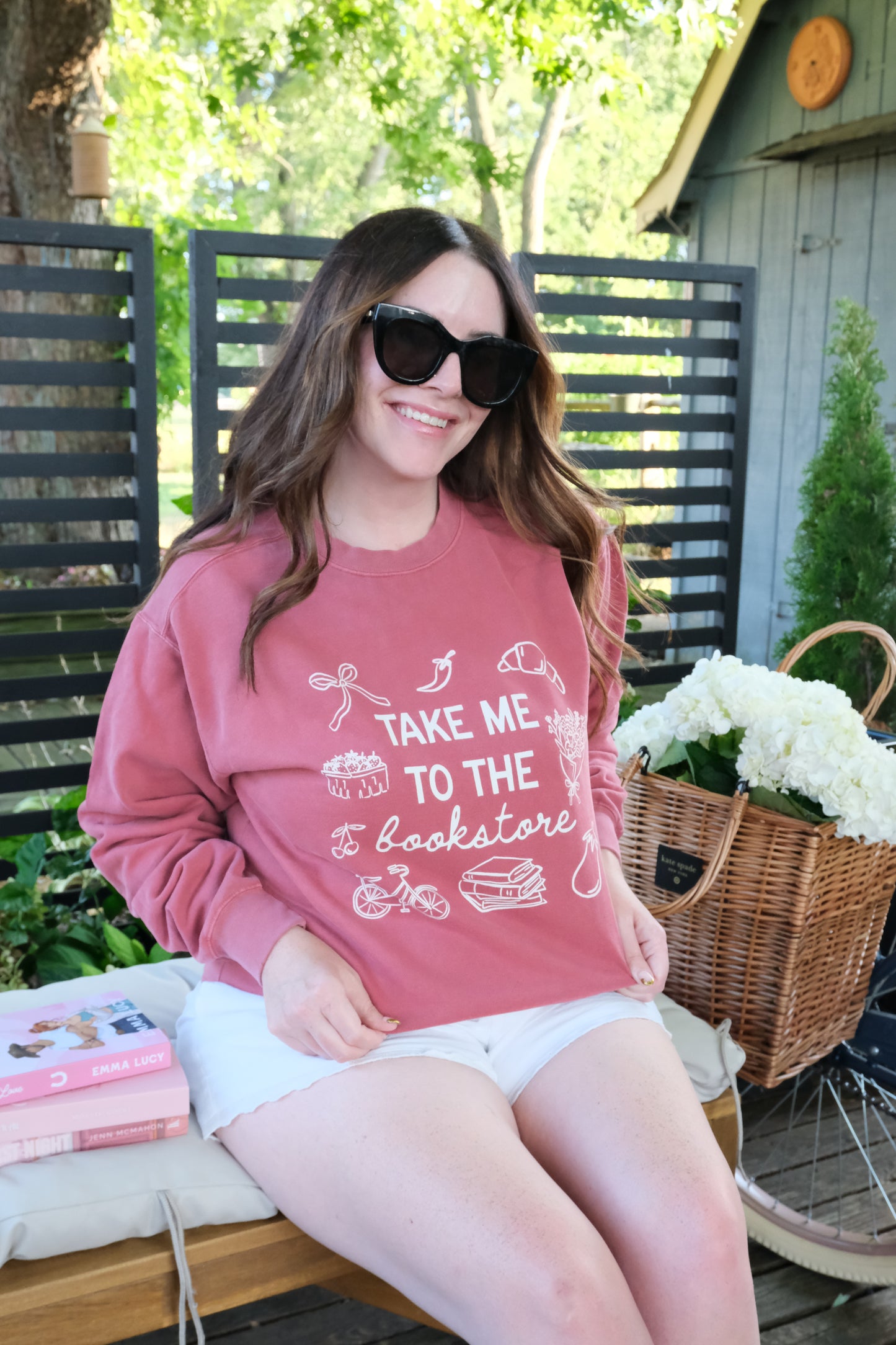 Take Me To The Bookstore garment-dyed sweatshirt