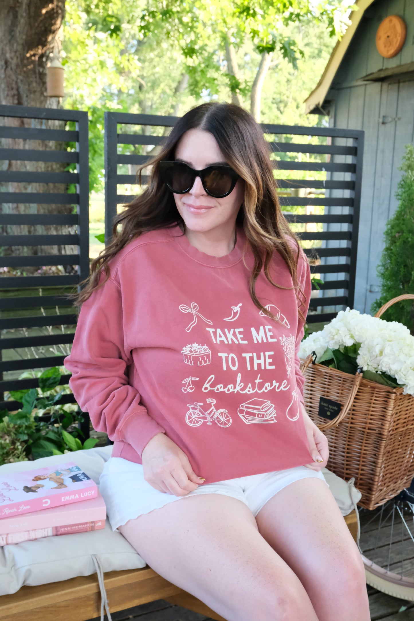 Take Me To The Bookstore garment-dyed sweatshirt