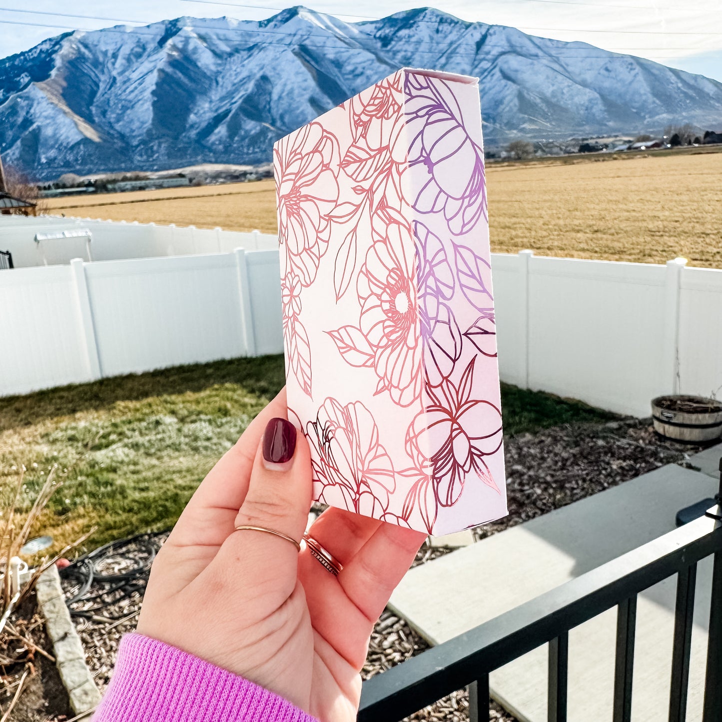 Pink Foil Tarot Card Box