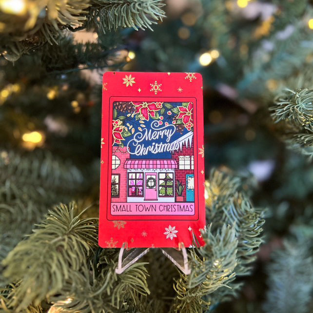 Foiled Small Town Christmas Tarot Card