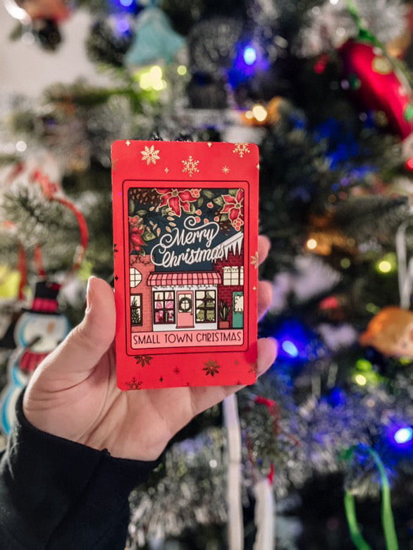 Foiled Small Town Christmas Tarot Card