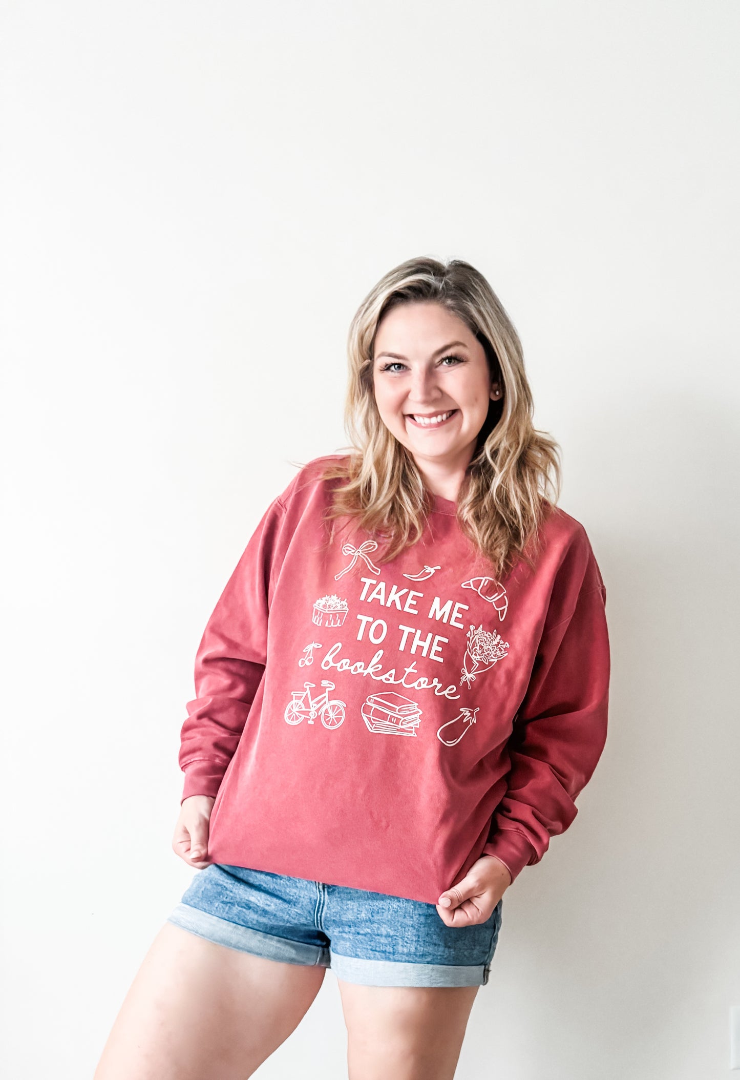 Take Me To The Bookstore garment-dyed sweatshirt