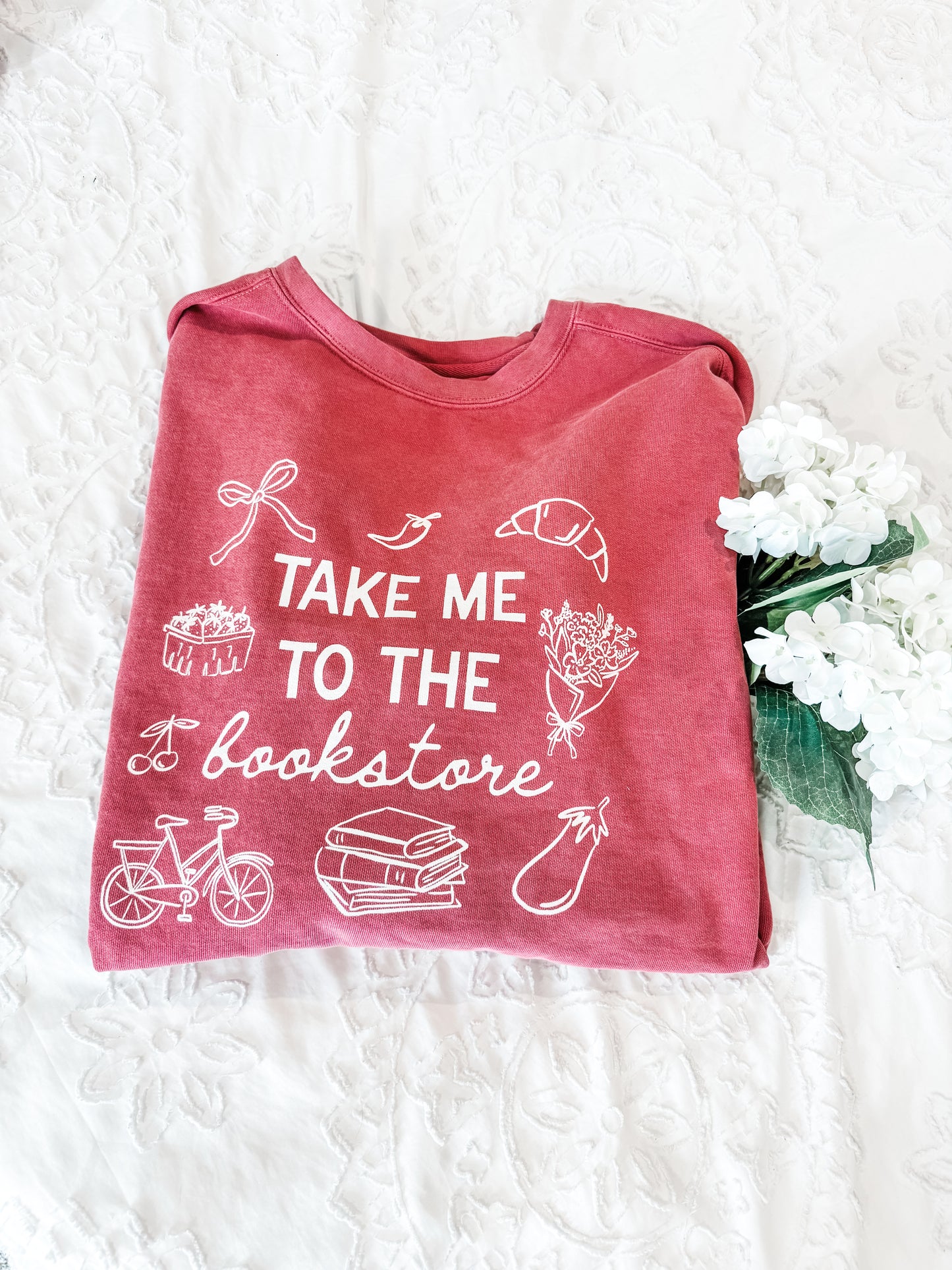 Take Me To The Bookstore garment-dyed sweatshirt