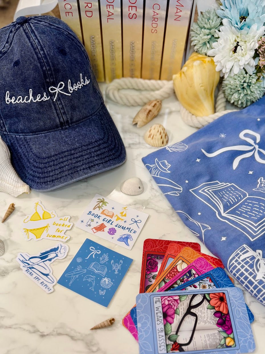 Beaches & Books Navy Vintage Hat