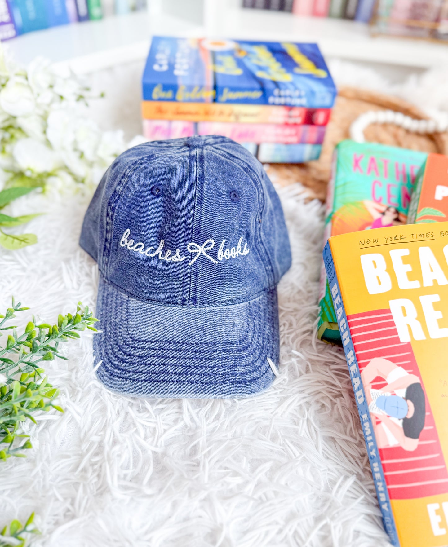Beaches & Books Navy Vintage Hat