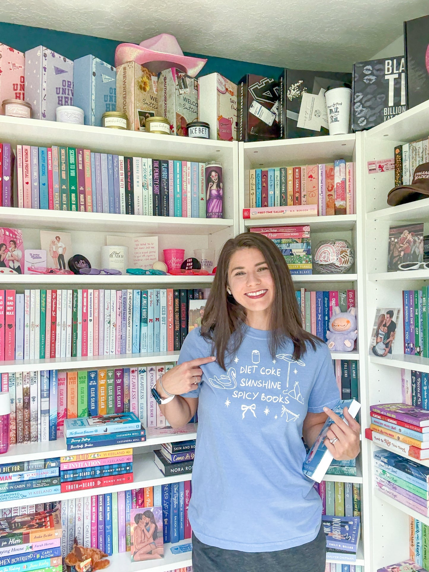 Diet Coke, Sunshine, & Spicy Books heavyweight t-shirt