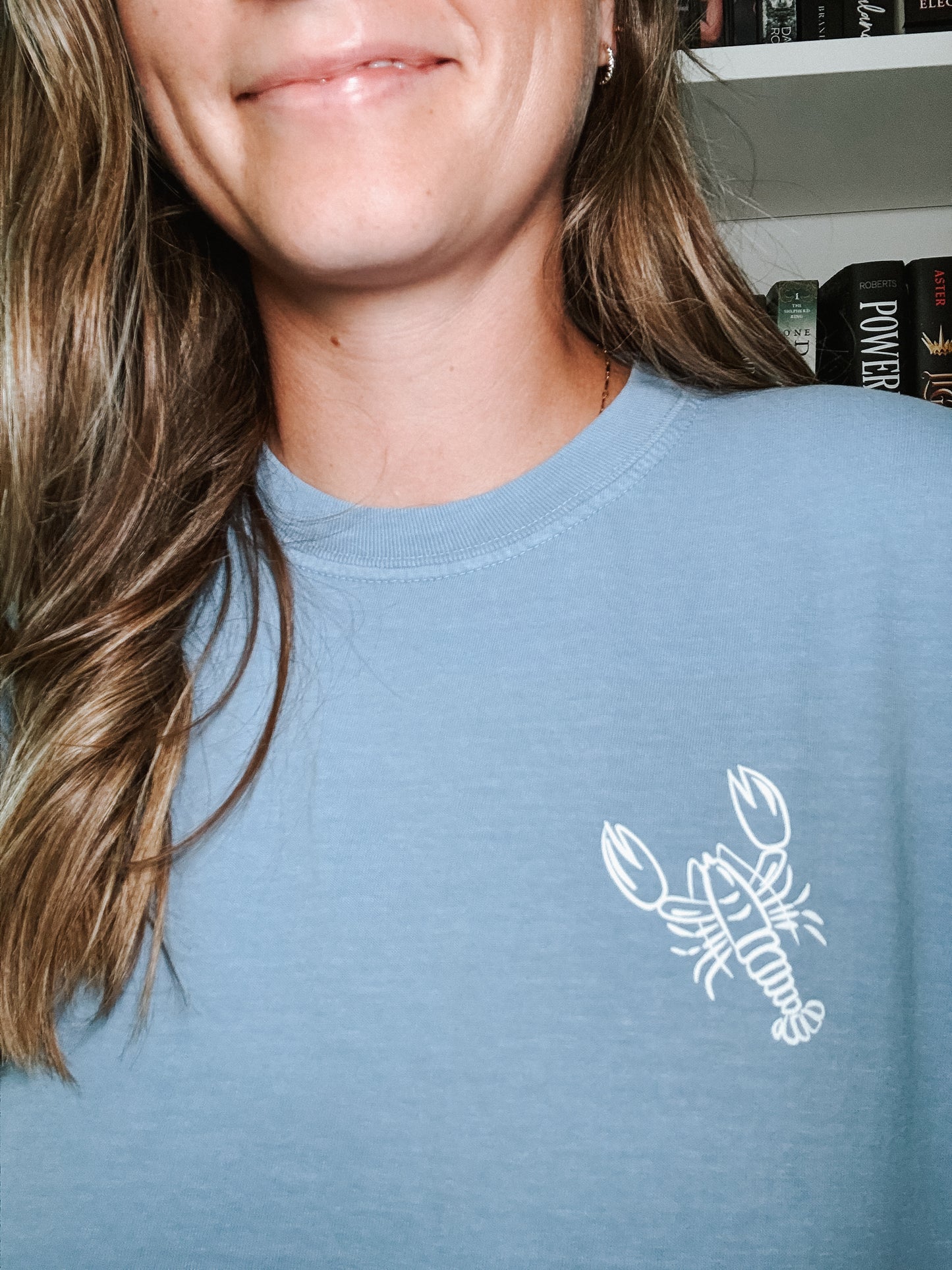 Lakeside Book Club (blue) heavyweight t-shirt