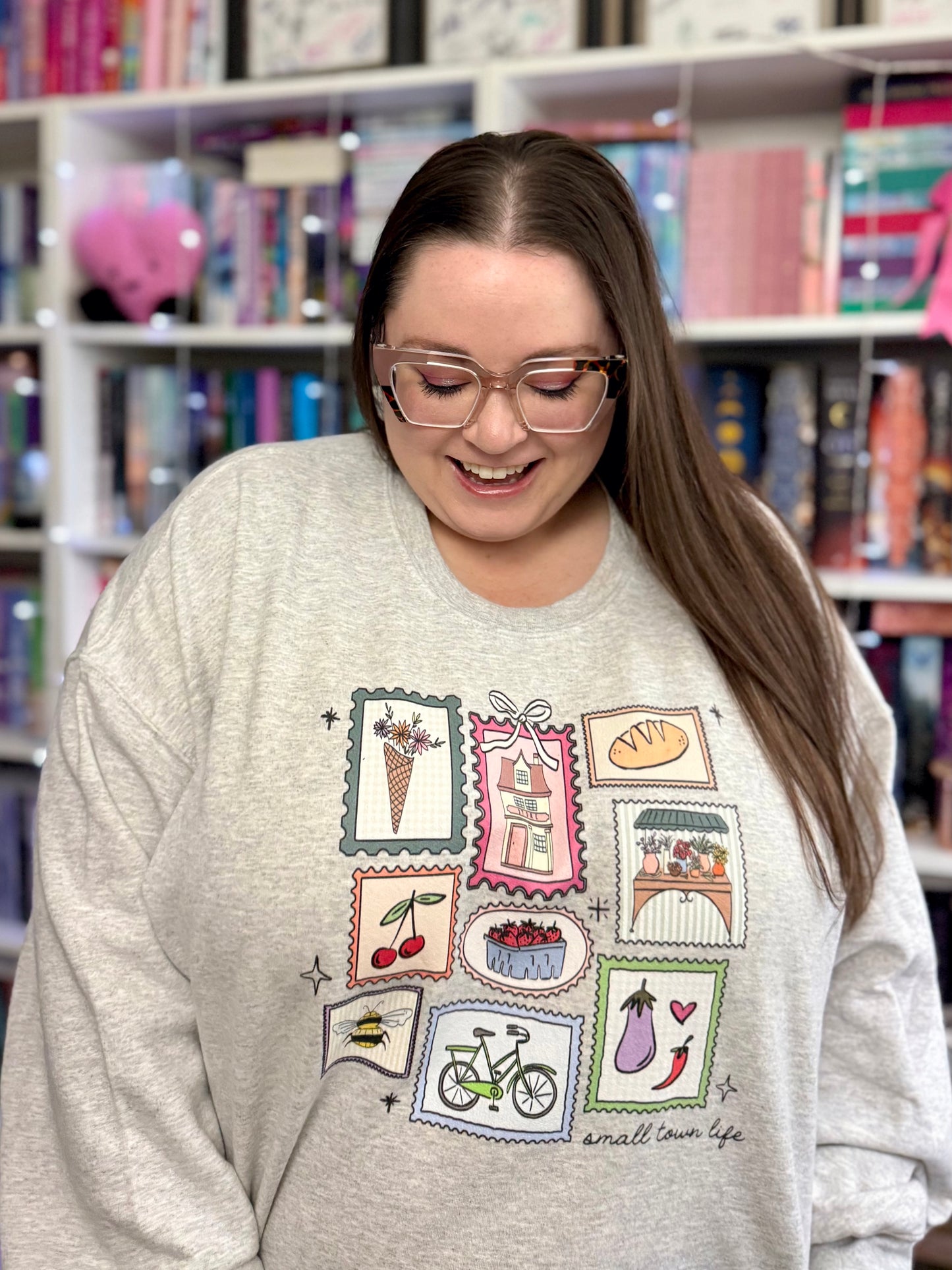 Small Town Postage Stamps Sweatshirt