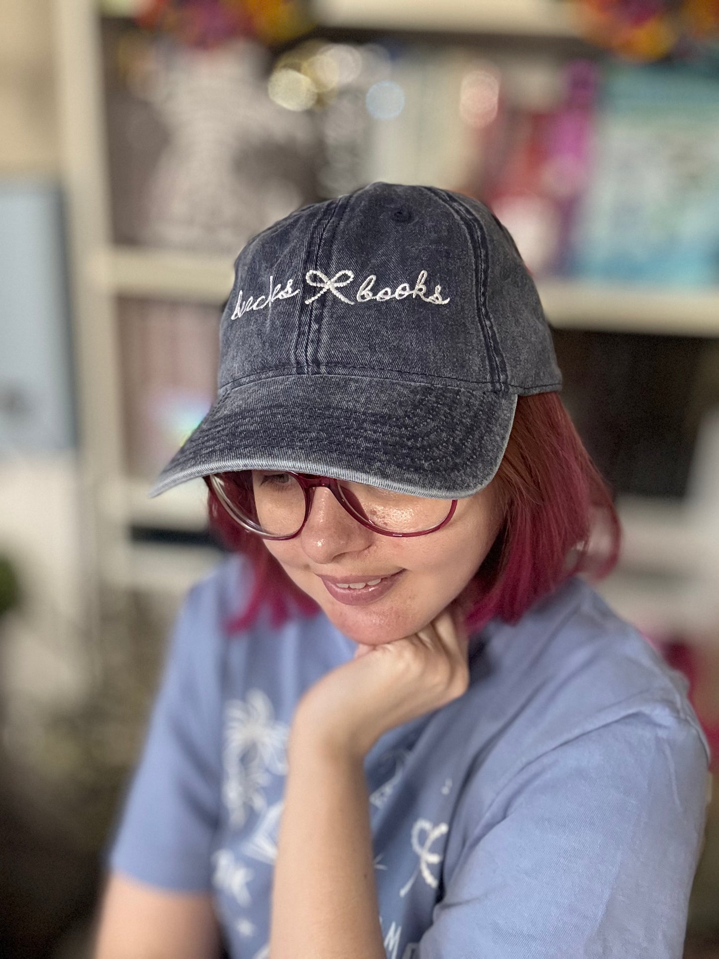 Beaches & Books Navy Vintage Hat