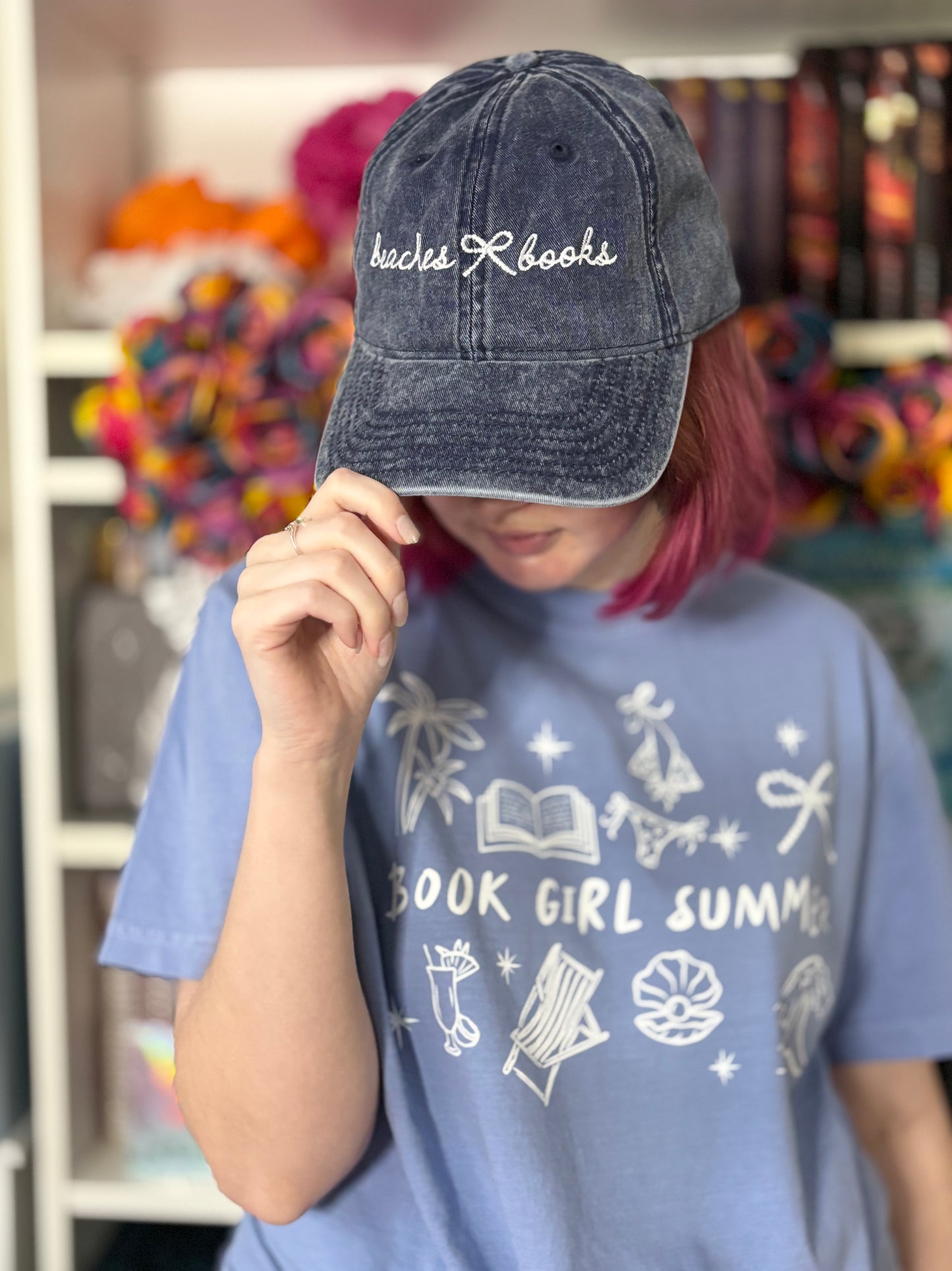 Beaches & Books Navy Vintage Hat