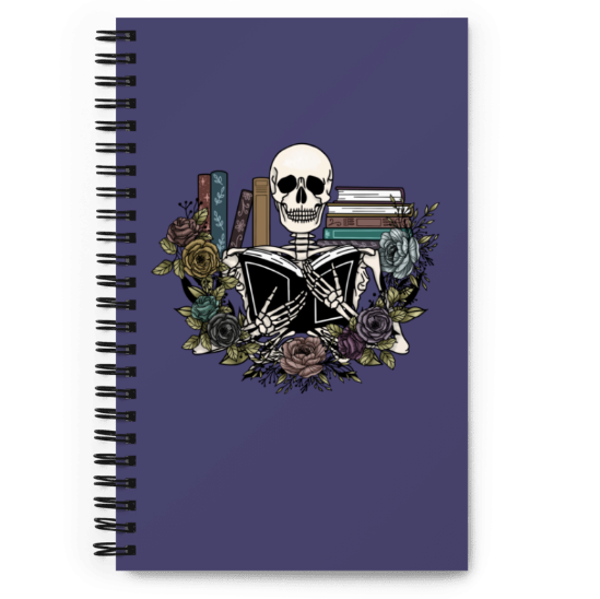 Skeleton Reader spiral notebook