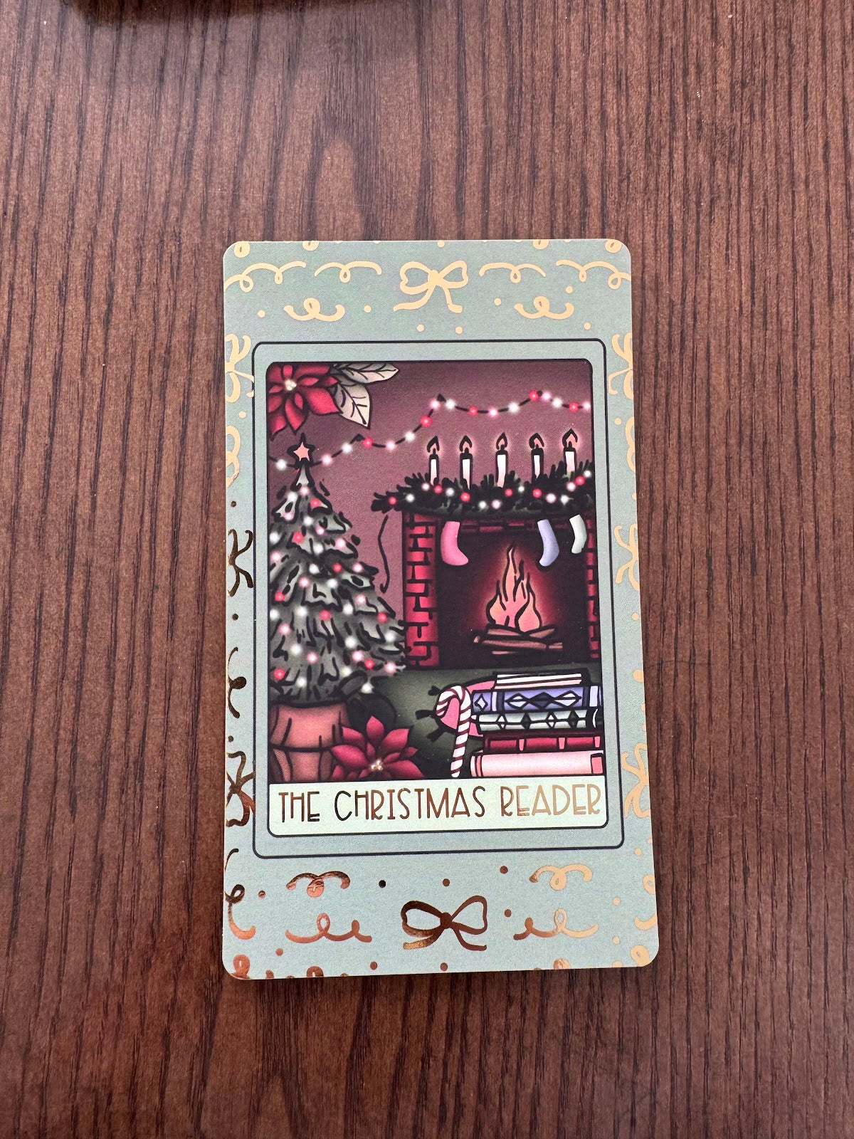 Foiled Christmas Reader Tarot Card