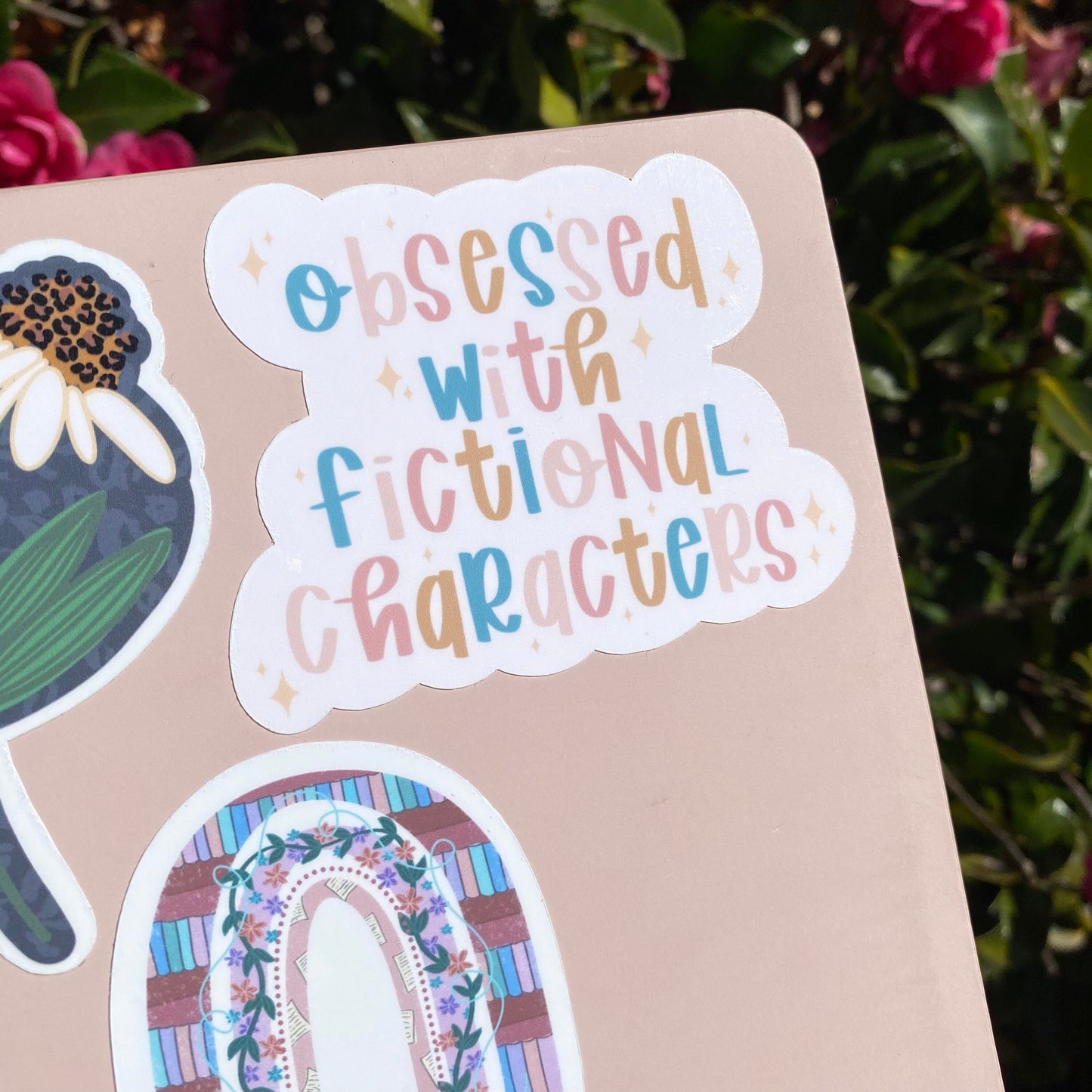 Obsessed with fictional characters sticker