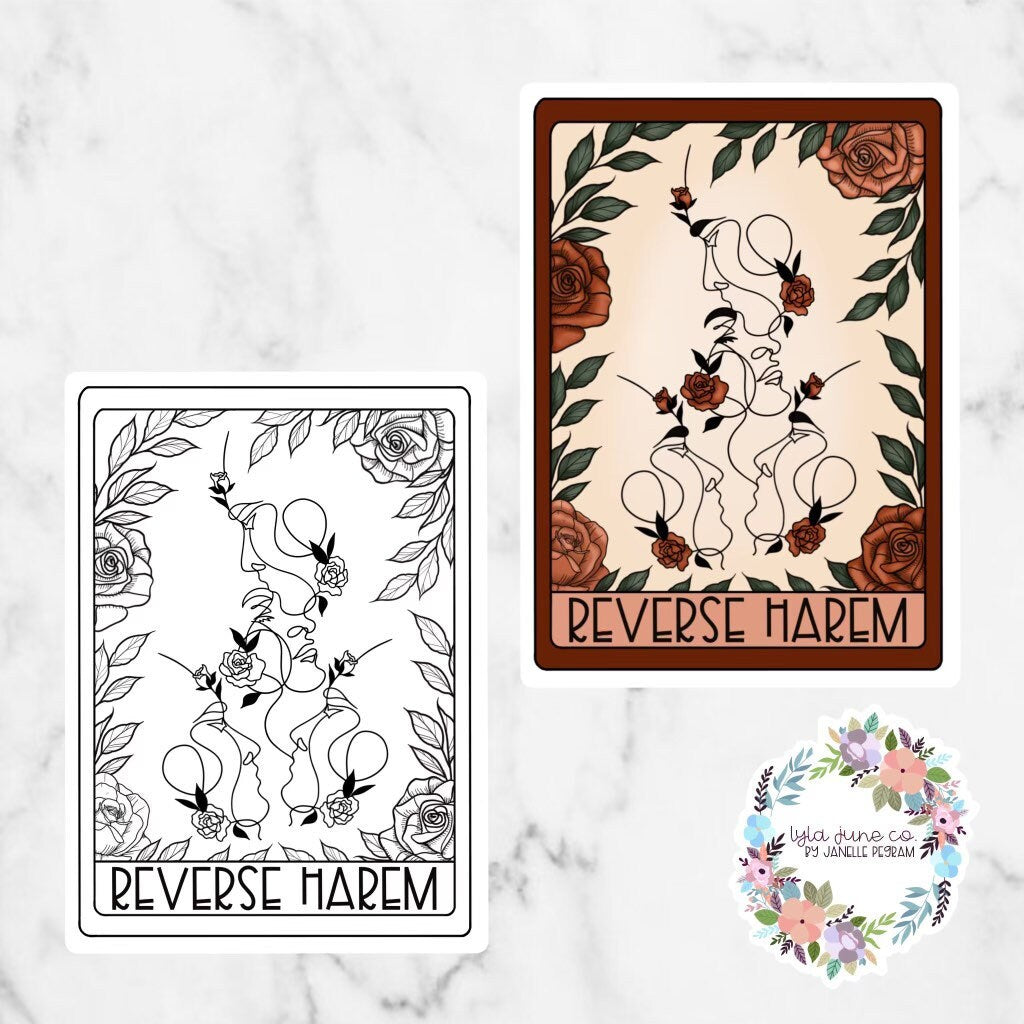 Reverse Harem Tarot Card sticker