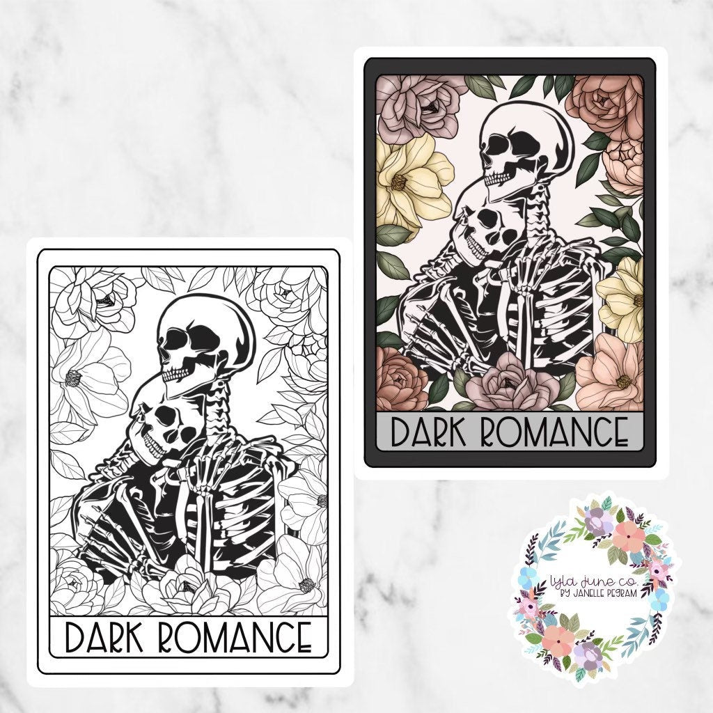 Dark Romance Tarot Card sticker