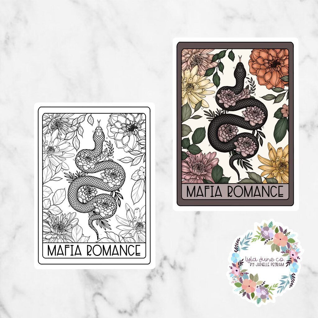 Mafia Romance Tarot Card sticker
