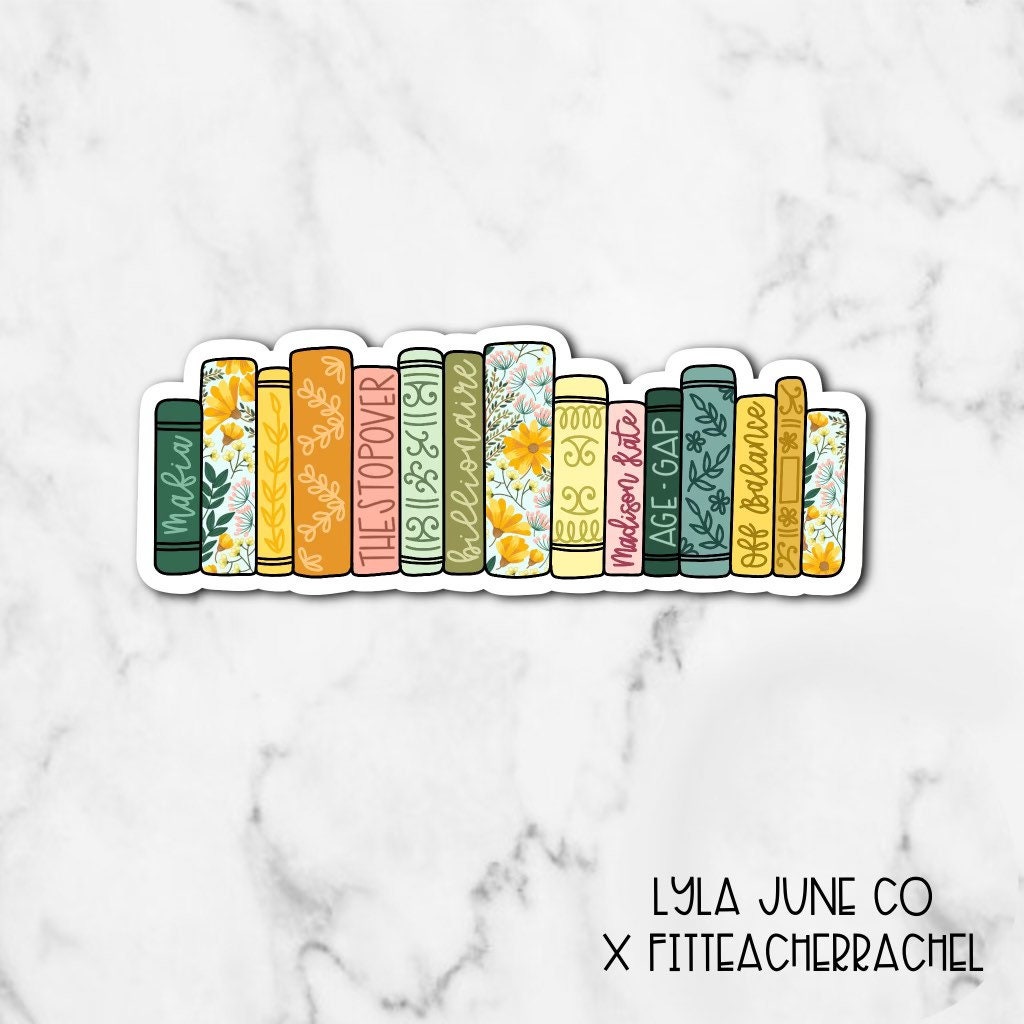 FitTeacherRachel x LylaJuneCo Horizontal Bookshelf Sticker