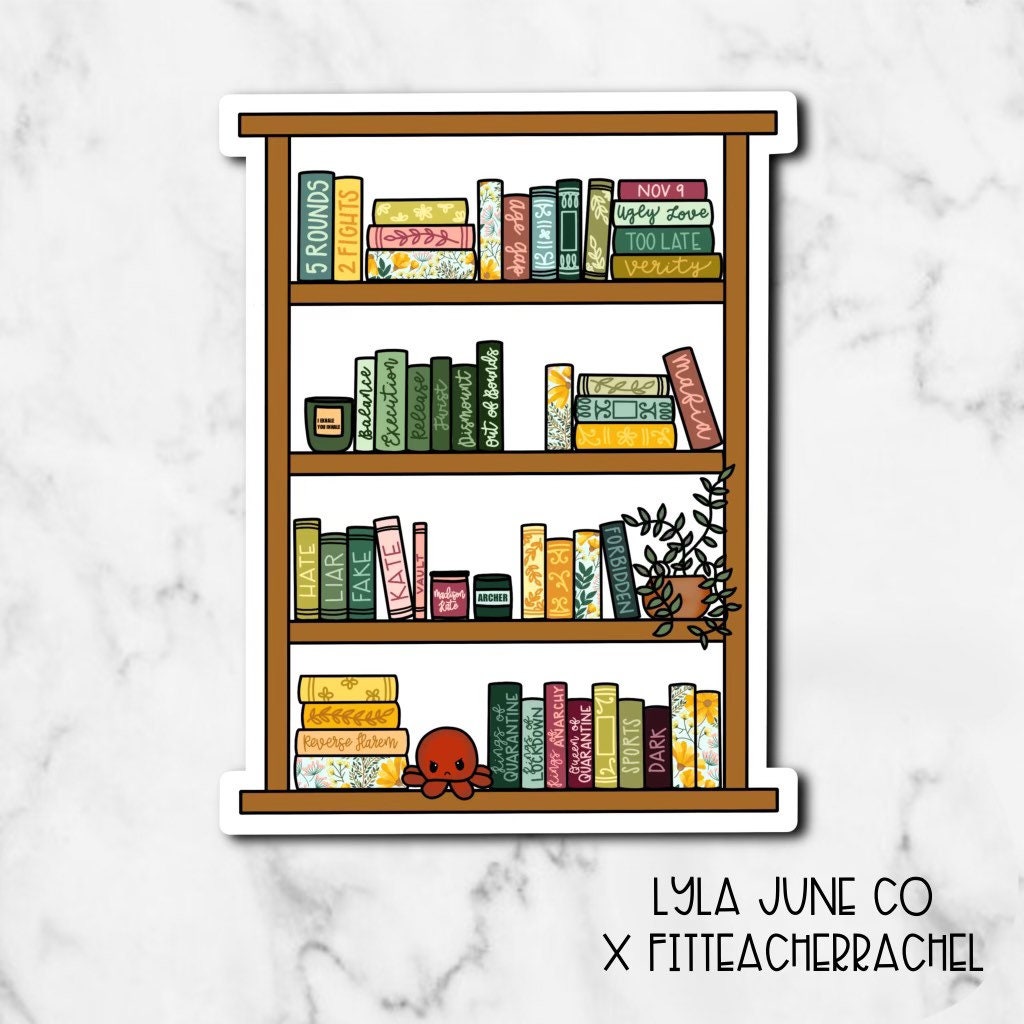 FitTeacherRachel x LylaJuneCo Vertical Bookshelf Sticker
