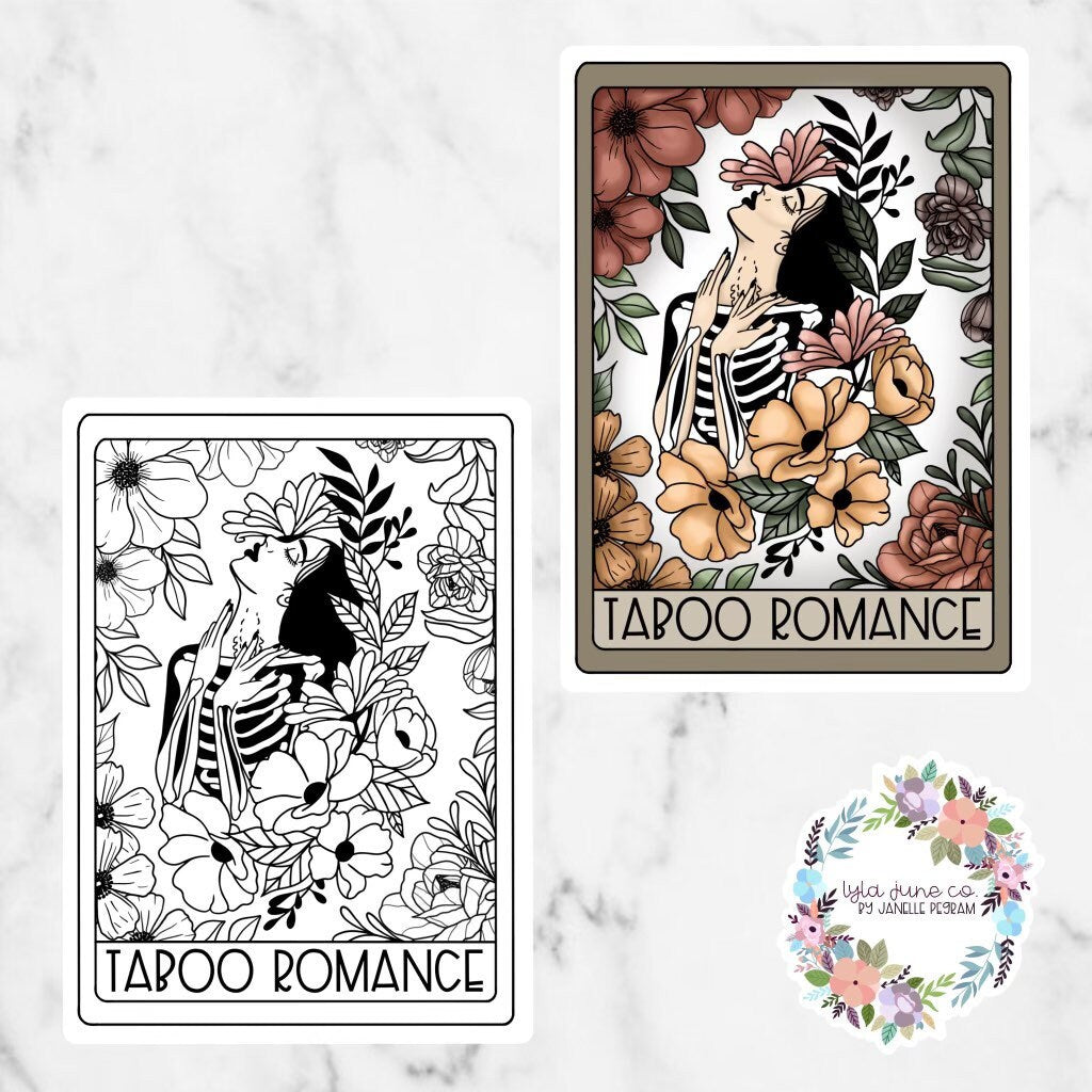 Taboo Romance Tarot Card sticker
