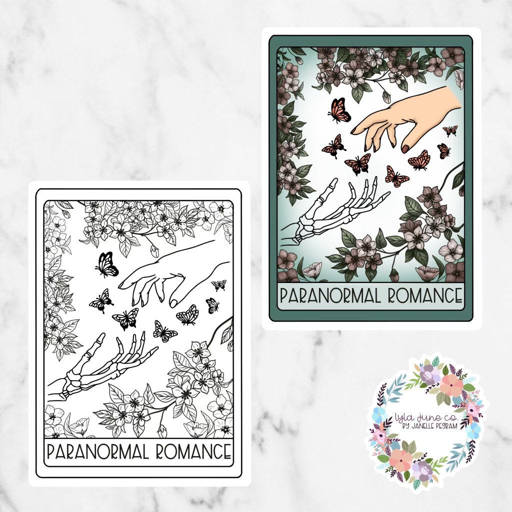 Paranormal Romance Tarot Card sticker
