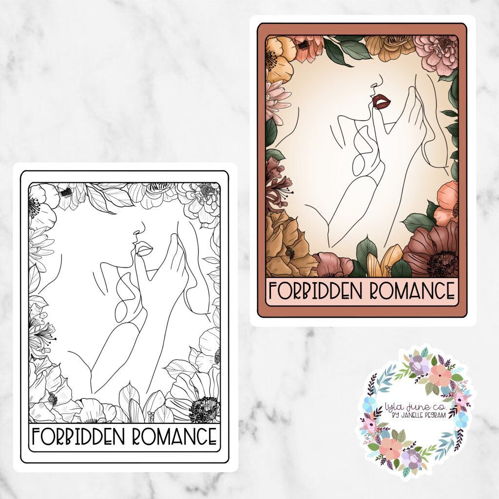 Forbidden Romance Tarot Card sticker