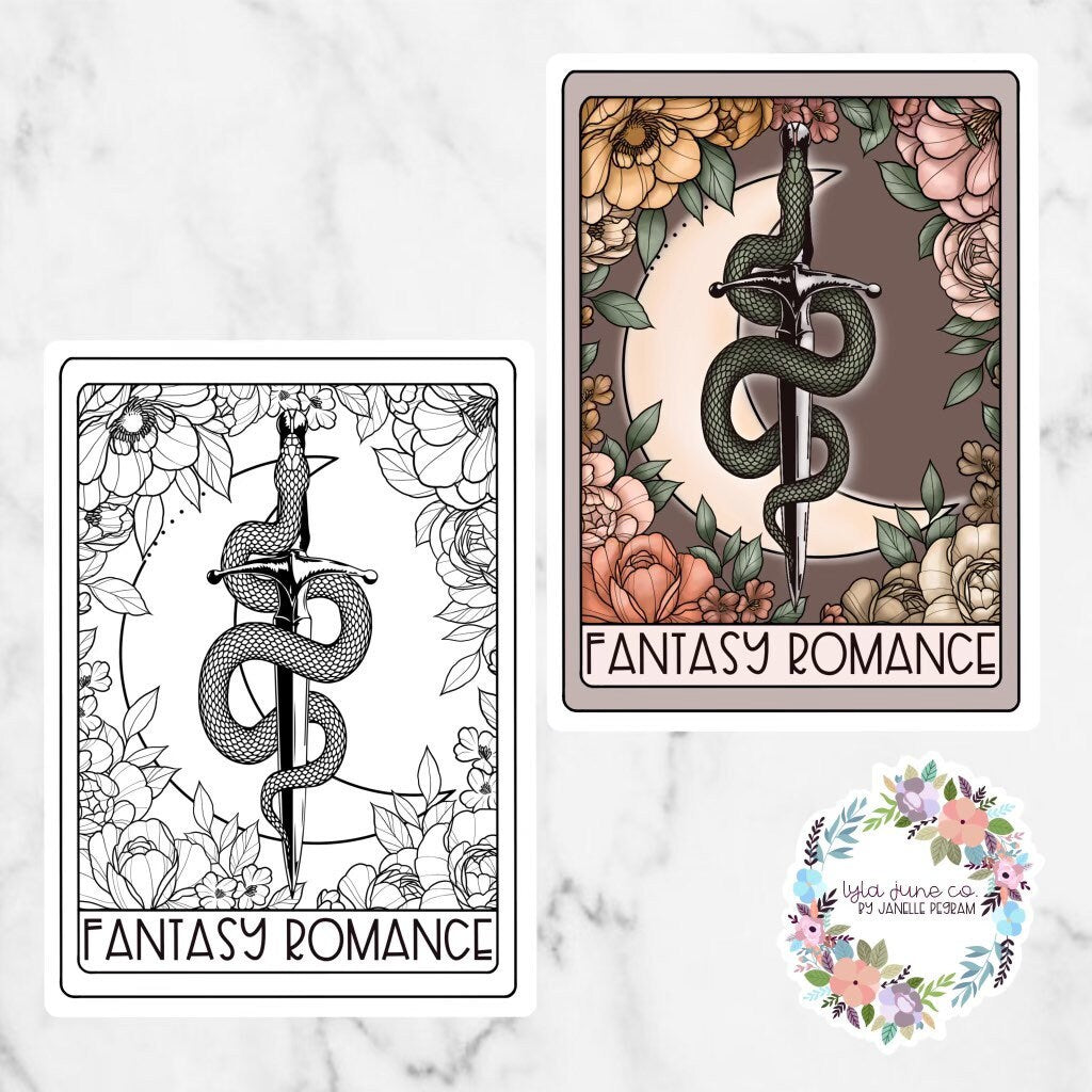 Fantasy Romance Tarot Card sticker