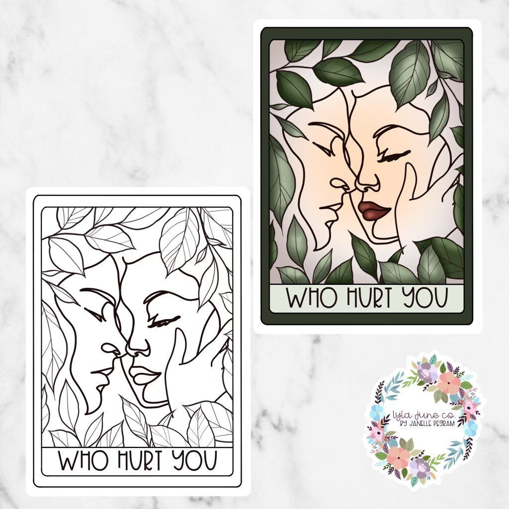 Who Hurt You Tarot Card sticker