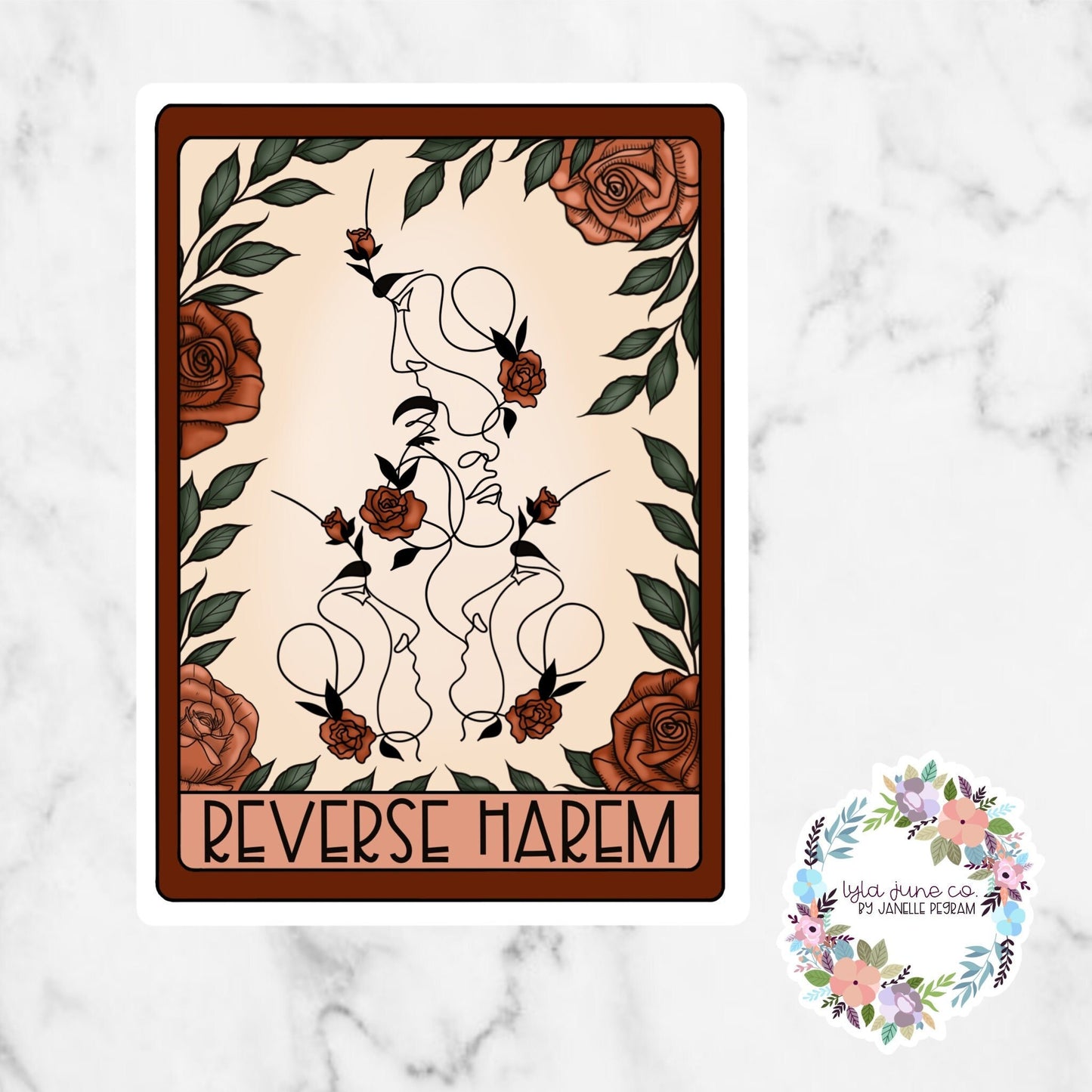 Reverse Harem Tarot Card sticker