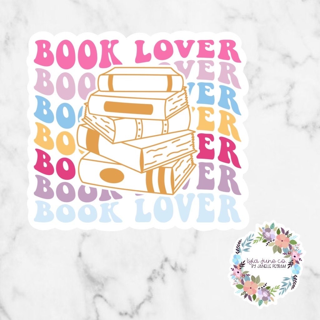 Book Lover colorful sticker