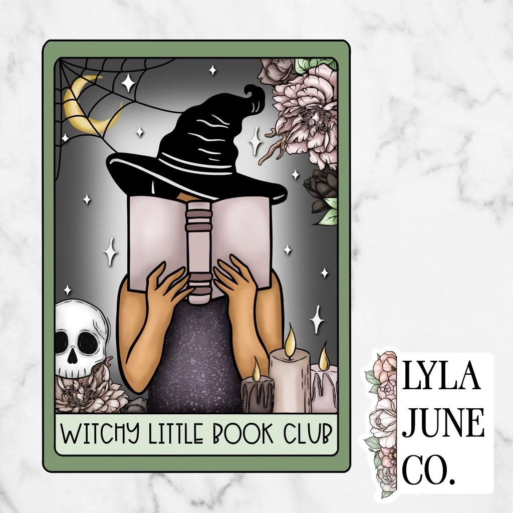 Witchy Little Book Club Tarot Card sticker