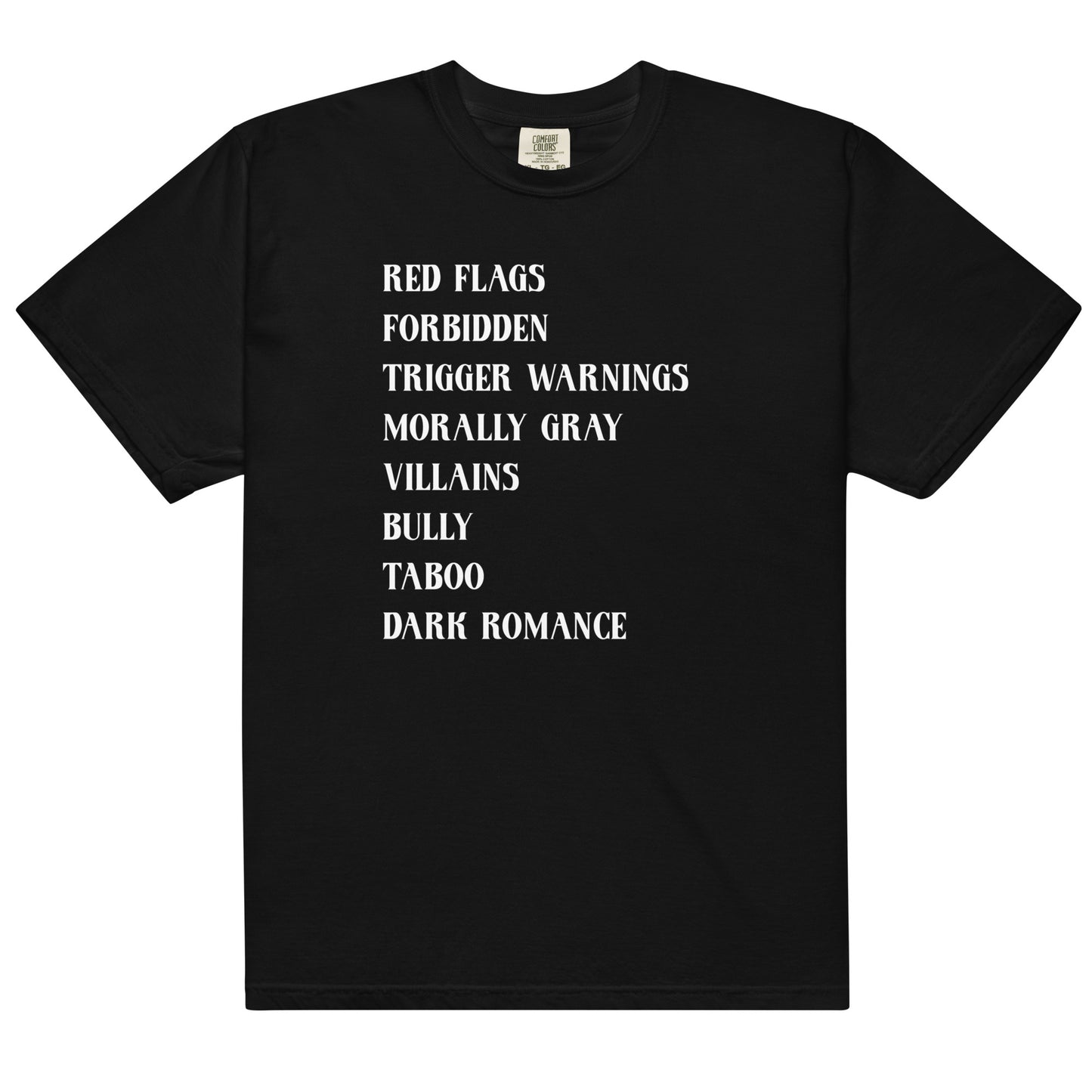 Dark Romance Tropes heavyweight t-shirt
