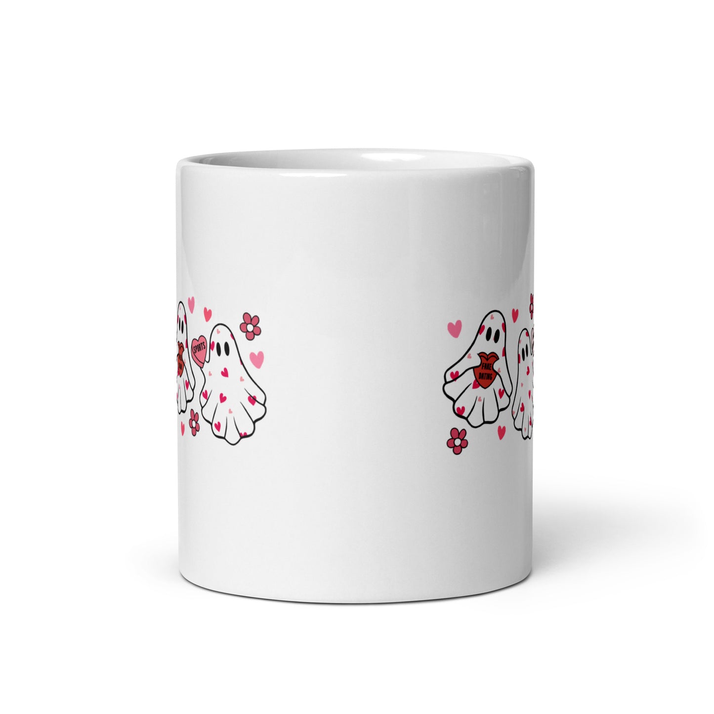 Romance Trope Ghosts White glossy mug