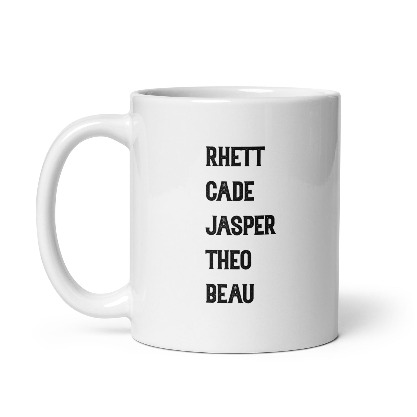 Elsie Silver Rhett Cade Jasper Theo Beau / Chesnut Springs Boys Names White glossy mug