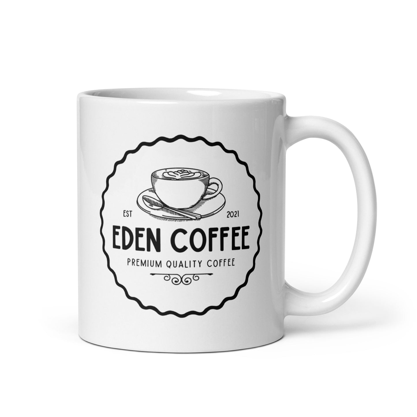 Eden Coffee Devney Perry White glossy mug