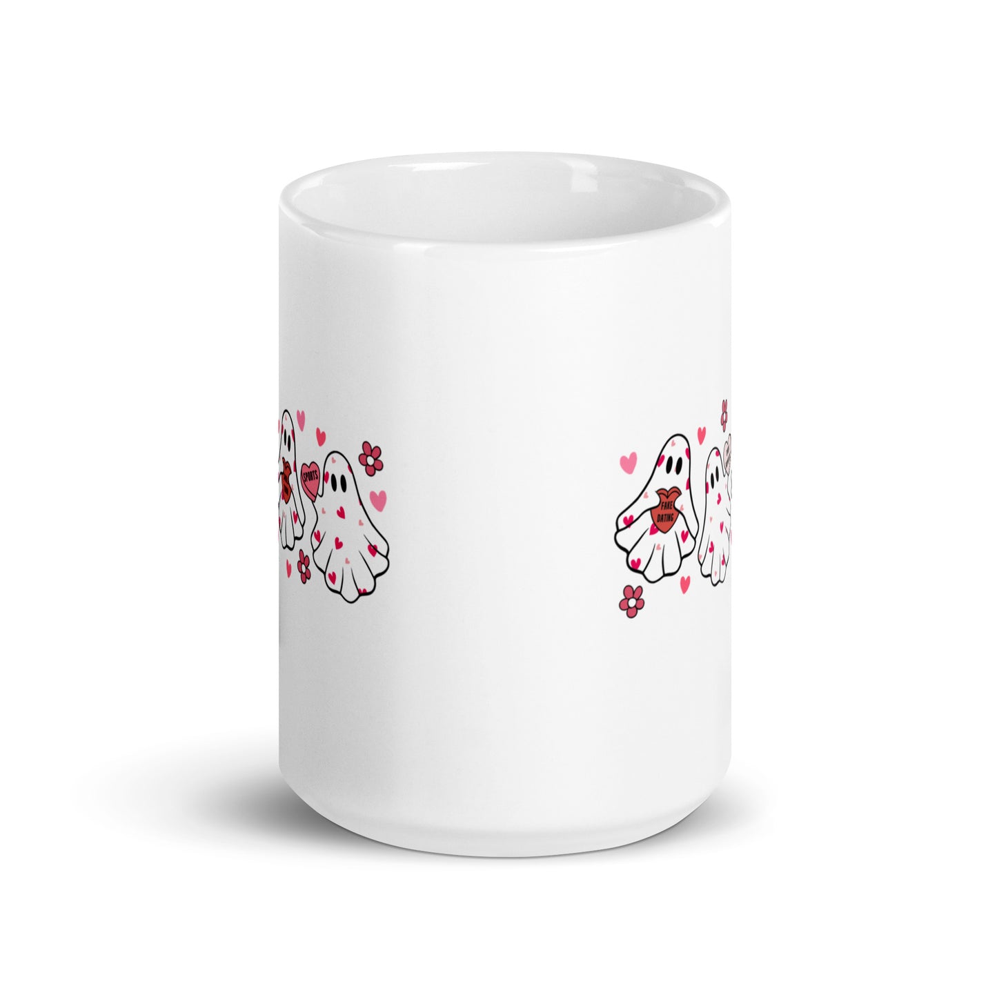 Romance Trope Ghosts White glossy mug